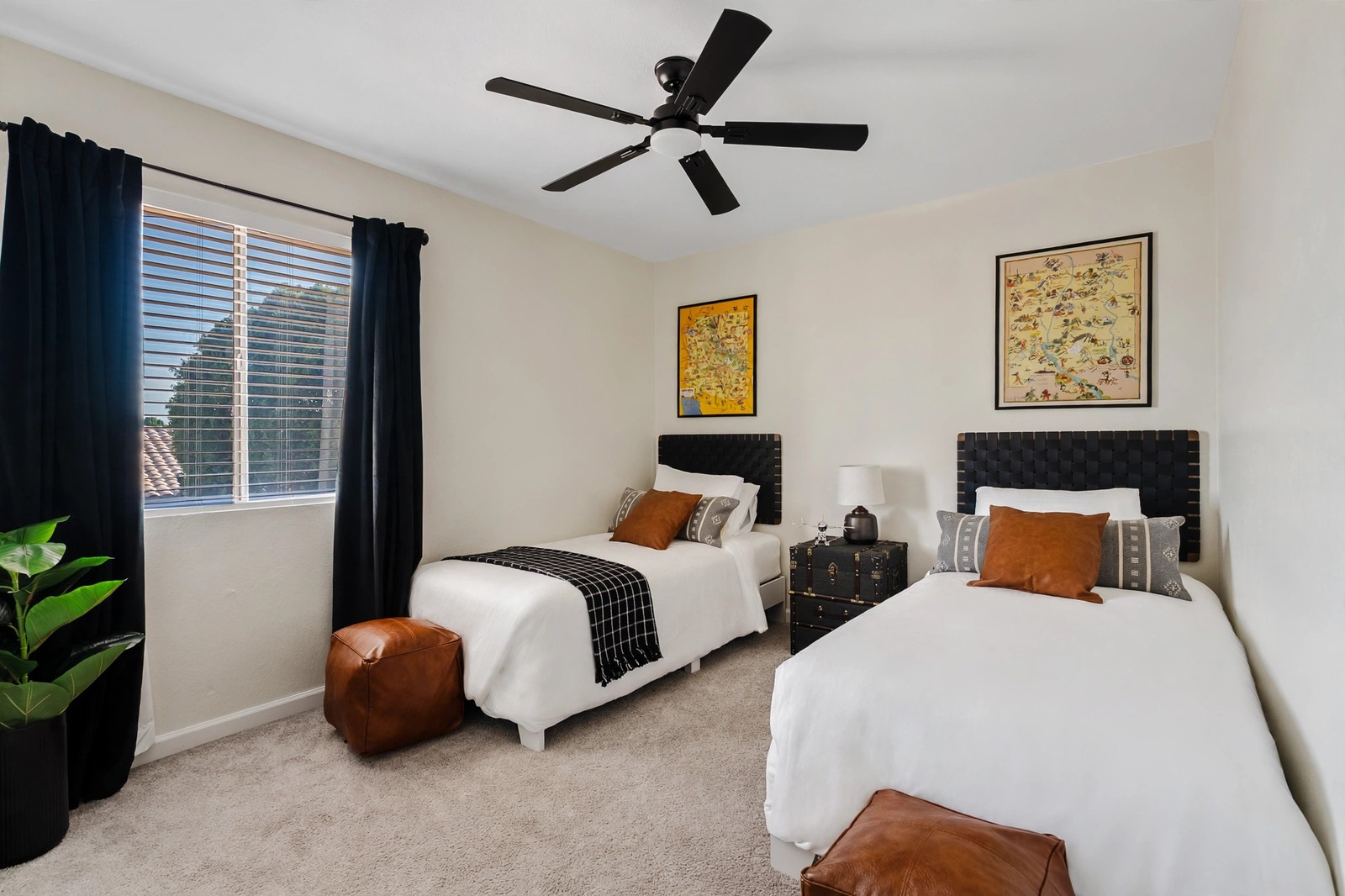 Bedroom two with two twin beds
